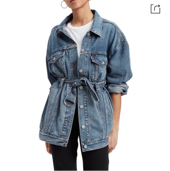 Levi's Jackets & Blazers - Levis oversized belted trucker